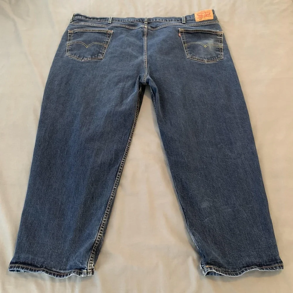 Levis 550 Jeans Mens 54x29 Blue Medium Wash Relaxed‎ Fit Tapered Leg Denim